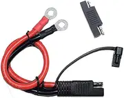 LIXIN Battery Charging Cable SAE to O Ring Terminal Connectors Harness, 10AWG Quick Disconnect SAE Cable for Motorcycles, Cars, Etc, with 1 SAE Polarity Reverse Connector.