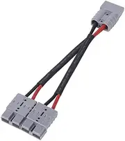 2X 50 Amp Genuine Anderson Plug Connector Double Y Adaptor 6mm Automotive Cable