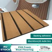 EVA Boat Flooring Foam Marine Faux Teak Decking Carpet | Light Brown for Yacht