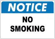 OSHA NOTICE: NO SMOKING| Laminated Vinyl Decal Sticker Label