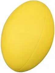 Coated Foam Rugby Ball, Yellow