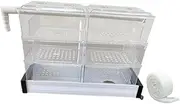 yuksok Overflow Box for Aquariums Fish Tank Accessory 3 Layer Top Mounted Quiet Turtle Tank Water Purifier Overflow Pipe Filter, 6 Boxes