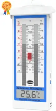 Max Min Thermometer, Indoor/Outdoor Temperature Gauge for Garden & Greenhouse