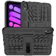 For Apple iPad Mini 7 8.3" 2024 /Mini 6 Case, 6th Generation Cover 8.3 2021 Kickstand Shockproof Heavy Duty Tough Protective Rugged Cover (Black)