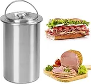 Stainless Steel Ham Maker Meat Press Cooker for Making Healthy Homemade Deli Meat with Thermometer - Kitchen Bacon Meat Pressure Cookers Boiler Pot Pan Stove