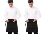 Unisex Half Bistro Server Apron, Black, One Size (2 Pack)