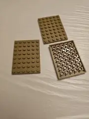 NEW LEGO 3X BROWN PLATE 6X8 #3036.