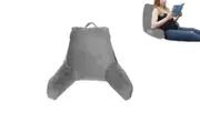 Reading Pillow Rest Back Support Pillow with Arms for Sitting in Bed-Grey(without neck pillow)