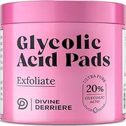 Glycolic Acid Pads for Face & Body - AHA Glycolic Acid Peel Pads Exfoliates Surface Skin and Reduces Fine Lines, Wrinkles and Pores with Vitamin B5, C & E, Green Tea - 50 Ct Resurfacing Peel Pads