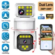 2MP+2MP 10x Zoom PTZ 2-lens WiFi Camera 1080P IR Night Vision 2-Way Audio Cam