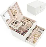 RTM RANDY & TRAVIS MACHINERY Jewellery Storage Box Girls Rings Necklaces Display Organiser Storage Case