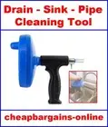 DRAIN SINK CLEANER TOOL PLUMBING DRAIN CLEANER AUGER SINK SHOWER PIPE HAND TOOL