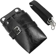 ERINGOGO Professional Barber Scissor Pouch Leather Hair Scissor Holder for Stylists Lightweight Waist Bag Capacity Neat Organizer for Hairdressing Tools and Accessories