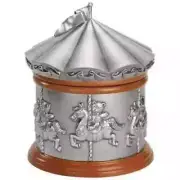 Royal Selangor Teddy Bears' Picnic - Merry Go Tune Round Music Box Pewter Finish