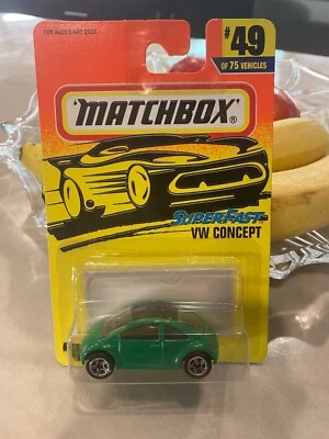 1997 Matchbox #49 Green VW Concept **SuperFast** 49 of 75 vehicles