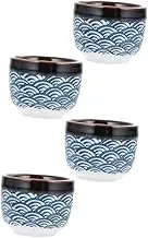 Cabilock 4Pcs Ceramic Sake Cup Japanese Style Saki Glasses for Home Use Capacity Dishwasher Safe for Sake Tea Elegant and Design