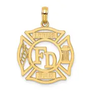 14k Yellow Gold FD LADIES AUX in Shield Charm