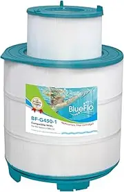 BLUEFLO S8M150 Inner and Outer Pool Filter Cartridge Replacement for Sta-Rite System 3 S8M150, 25022-0203s-25021-0202s, SR450, 450 Sq.Ft.