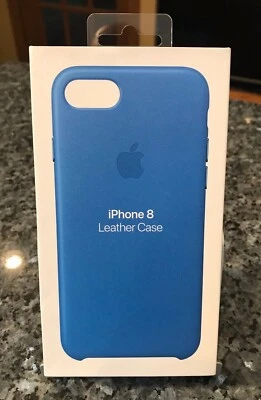 New Genuine Apple  Leather Case for iPhone 7 / 8 / SE 2020 2022 - Electric Blue