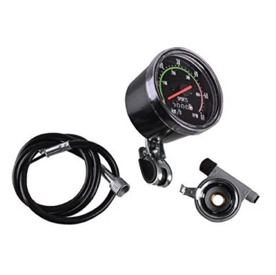 Black Classic Resettable Analog Speedometer Odometer Bike Bicycle Mechanical Wat