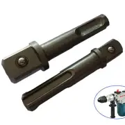 2pcs Socket Driver Adapter Drill Bit Adaptor 3/8" 1/2" For SDS Plus Hammer Drill