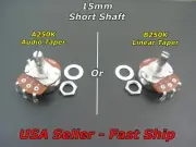 Full Size Guitar Potentiometer 15mm Short Shaft Pot, Choose A250K or B250K