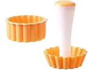 Pastry Dough Tamper Kit Flower Cookie Cutter Set Muffin Tart Shells Mold Tart Press Tool Cupcake Muffin Baking Tool Creative Cake Cup Presser