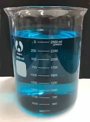 qty 1 only BEAKER 3000ml graduated 3.3 borosilicate glass
