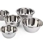 Stainless Steel Bowl DIY Cake Bread Salad Mixer Dinner Round Soup Rice B-LI Fc