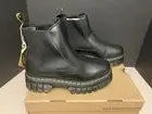 New! Womens Dr. Martens Audrick Black Leather Platform Chelsea Boots. Size 11.