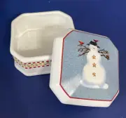 Debbie Mumm Snowman Square Box by Sakura NEW in Box