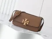 Tory Burch Eleanor Small Shoulder Baguette Bag Outlet New Brown