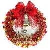 【摩達客】耶誕-14吋金蔥聖誕星星花圈(紅金系/輕巧免組裝/本島免運費)