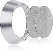 54mm 12 Magnetic Dosing Funnel Set, Espresso Dosing Funnel Puck Screen Kit Aluminum Magnetic Portafilter Funnel with 2 Mesh Filter Coffee Dosing Ring Accessories for Kitchen Coffee Shop