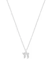 Meira T 14K White Gold Diamond Chai Necklace, 0.06 ct. t. w.