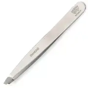 Diamond Tip Slant Tweezer, Stainless Steel Precision Tweezers for Eyebrow & H...