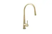 VITO BERTONI NUOVA CALARE Round Pull Out Kitchen Mixer Tap Lead Free - Gooseneck - Champagne Gold
