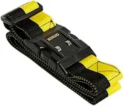 [Balanzza] Korjo Deluxe 3-Dial Combi Lock Luggage Strap, Heavy Duty Webbing, Quality Combination Lock Buckle, Yellow