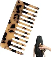 couduan 1 Pcs Large Hair Detangling Comb,Wide Tooth Comb For Curls,Curl Comb For Brushing Out Curls,Wide Tooth Comb For Curly Hair,Leopard Print Floral Comb,Suitable For Curly Hair, Straight Hair