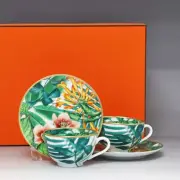Hermes Passiflora Tea Cup & Saucer Coffee Cup 200ml 044016 Set of 2