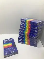 10 POLAROID SUPERCOLOR PLUS VHS T-120 NEW SEALED 2,4,6 VIDEO CASSETTE TAPES VCR
