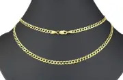 18K Yellow Gold Filled Nickel/Lead-Free 1.2mm Thin 20" Curb Chain Necklace K819G