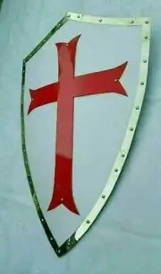 28'' Medieval Warrior Templar Red Cross Design Knight Battle Crusader Shield