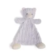 Demdaco Cozies Rattle Blanket - Kennedy Kitty - Lavender Baby Toy Plush, New