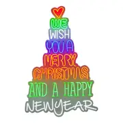 100cm Holiday Wishes Neon Sign