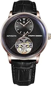 [Orizontime] Pagani Design Automatic Mechanical Watches for Men 42mm Dial Leather Strap Silver Blue Luxury