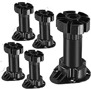 JUMXSRLE Cabinet Legs, Plastic Adjustable Cabinet Feet Levelers Kick Board Clips, Leveling Feet Adjustable Furniture Legs for Cabinets, Sofas, Kitchen Furniture - Adjusts from 100-120mm/3.94"-4.72"