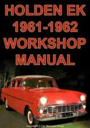 HOLDEN EK Sedan, Station Wagon, Utility, Panel Van 1961-1962 WORKSHOP MANUAL