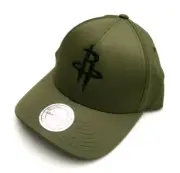 Houston Rockets NBA Mitchell & Ness Nylon Snapback Hat Green Flight Pattern OSFM