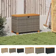 Garden Storage Box Tool Chest Toy Box Patio Poly Rattan Acacia Wood vidaXL